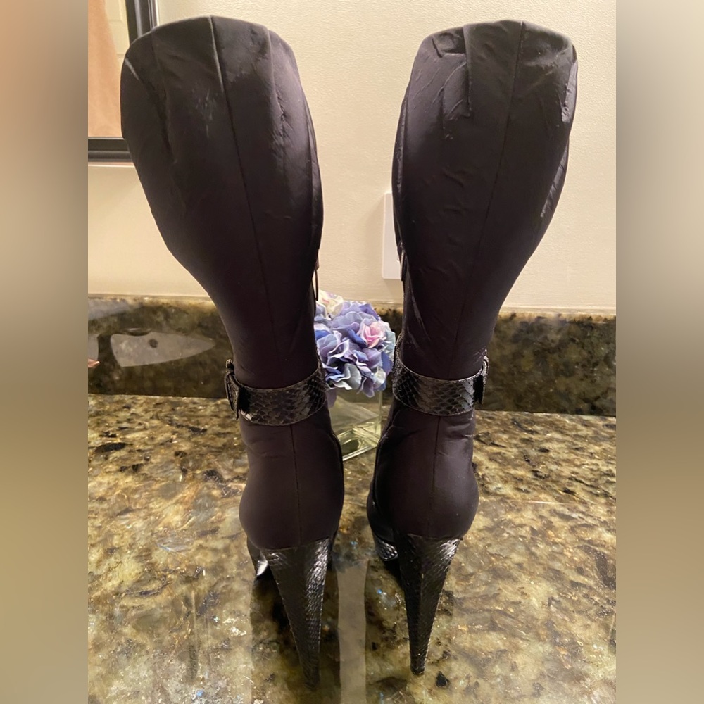 Sergio Rossi Nylon Water Resistant Boots EUC - Picture 3 of 8